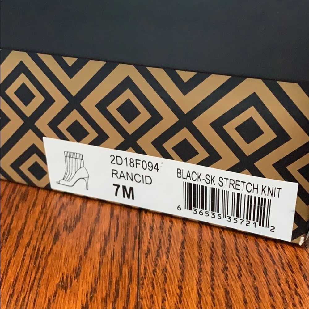 Charles David Black Stretch Open Toe Booties - image 7